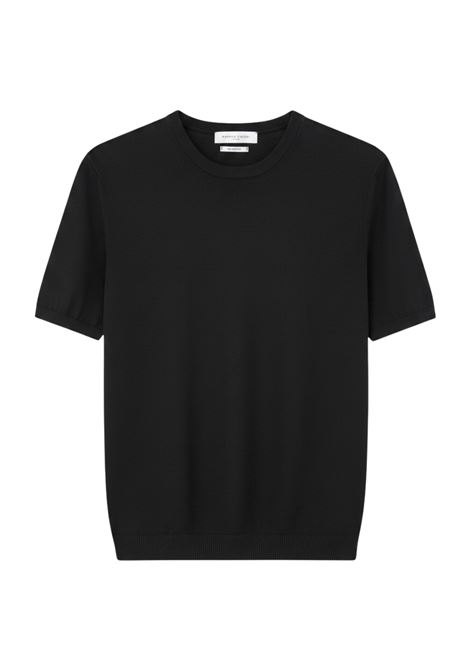 Men's Crepe Cotton Crewneck T-Shirt in Black DANIELE FIESOLI |  | 03070013